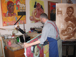Hannes Scheucher_im Atelier